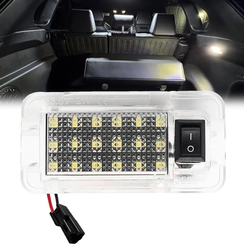 csslyzl 1PC LED Luggage Compartment Lights w/Switch Compatible with Toyota RAV4 Sienna Highlander Prius Venza Scion tC xB, Replacement for Lexus RX350 CT200h NX300h White LED Interior Trunk Cargo Area Lamp - Image 1